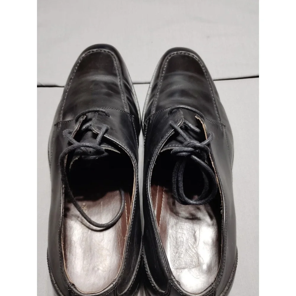Allen Edmonds Burton Black Leather Apron Toe Derby Dress Shoe Men 11.5 Old Money